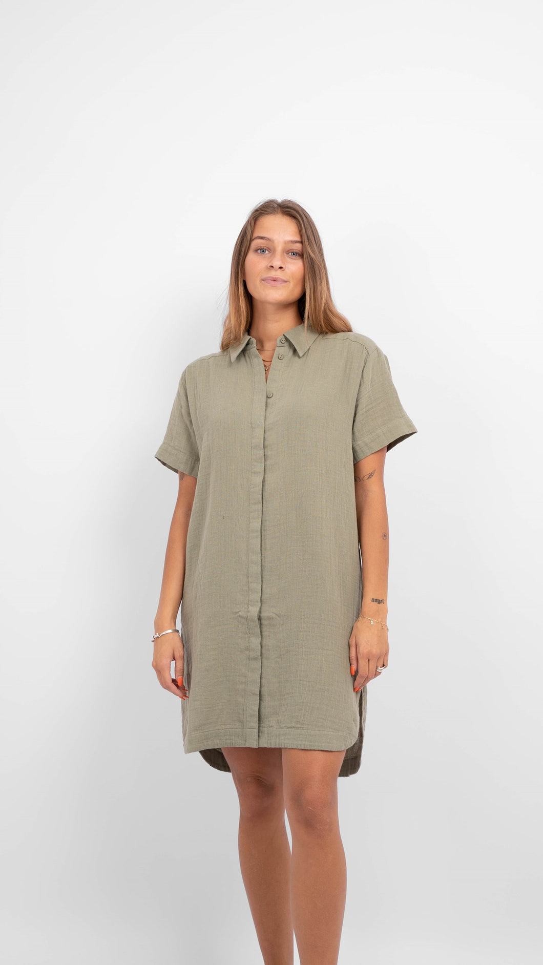 Lelou Shirt - Sea Spray - PIECES - Green