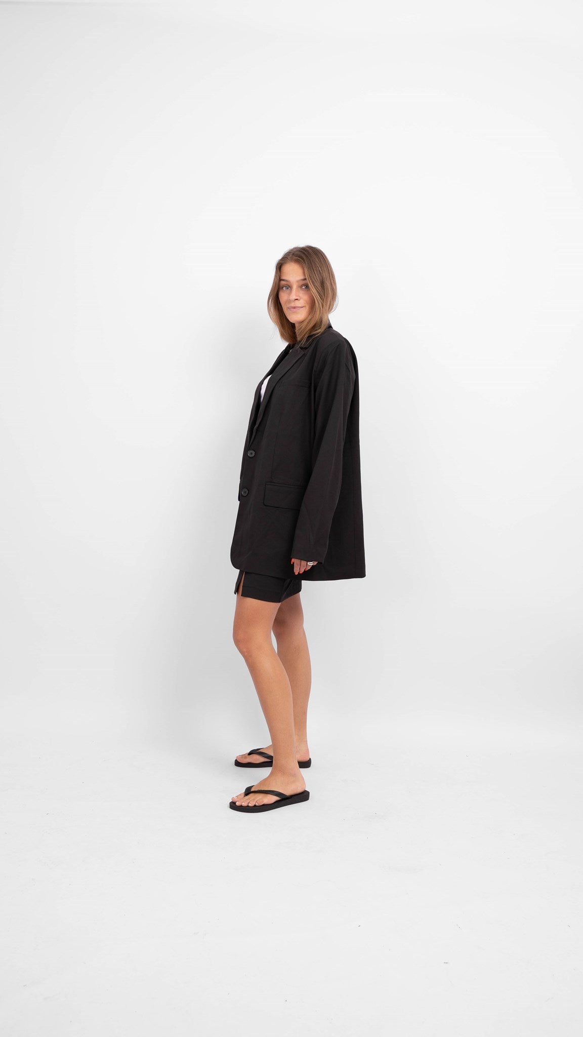 Size Oversized Blazer - Black - PIECES - Black 3