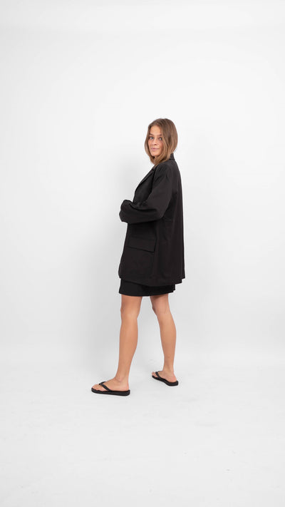 Size Oversized Blazer - Black - PIECES - Black 2