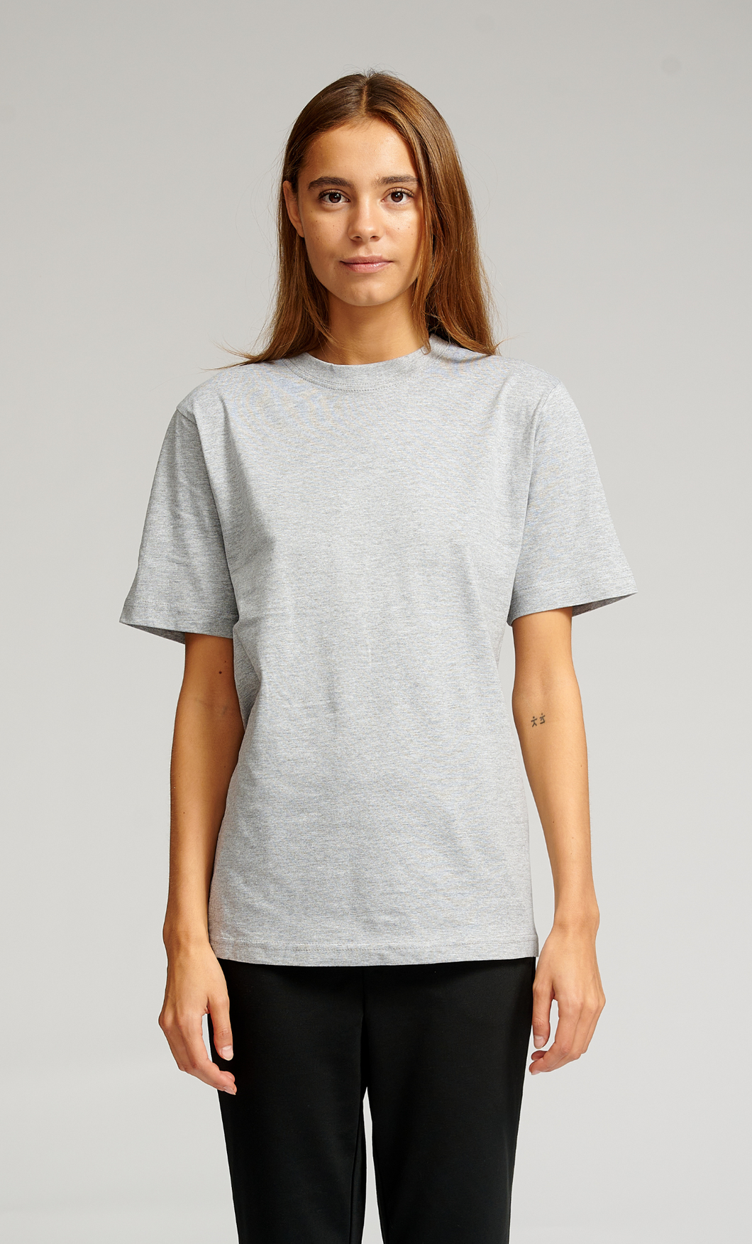 Oversized T-shirt - Grey Melange - TeeShoppen - Grey