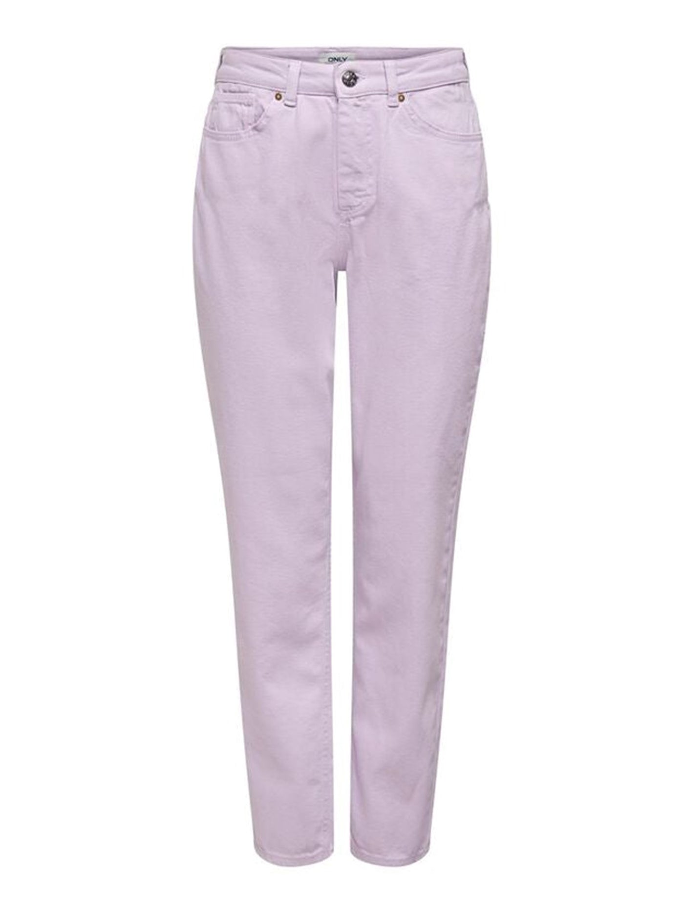 Solid Color Mom Pants - Orchid Bouquet - ONLY - Pink