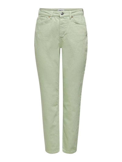 Solid Color Mom Pants - Desert Saga - ONLY - Green