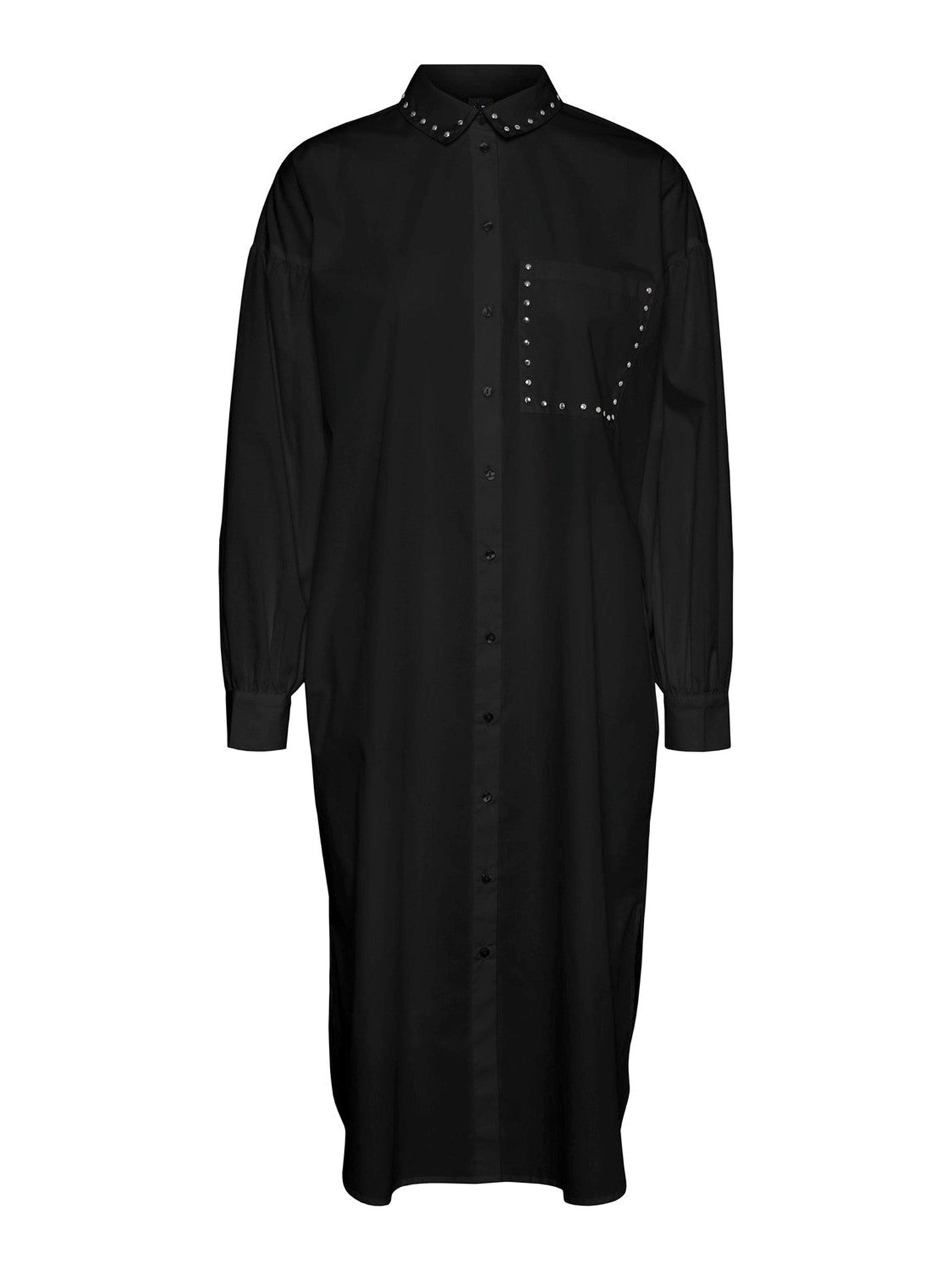 Hillan Long Shirt - Black - Vero Moda - Black