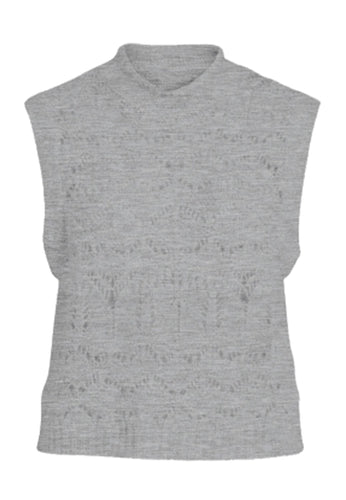 Serina Knit Vest - Gray - Name It - Grey