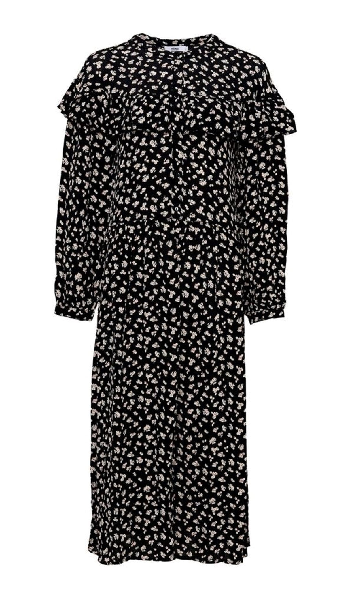 Amelia dress - Black flowered - Amis de Copenhague - Black