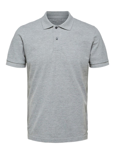 Organic polo shirt - Gray - Selected Homme - Grey