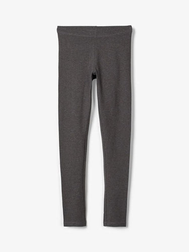 Basic leggings in cotton - Dark Gray - Name It - Grey