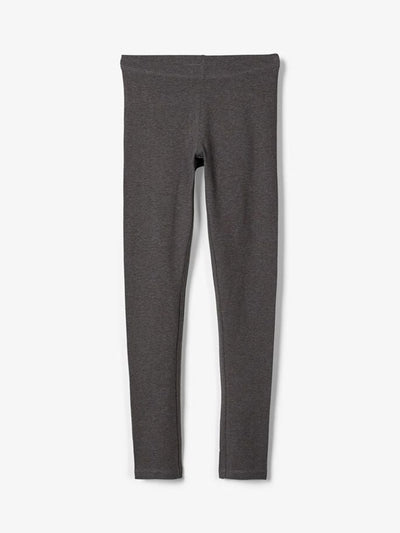 Basic leggings in cotton - Dark Gray - Name It - Grey