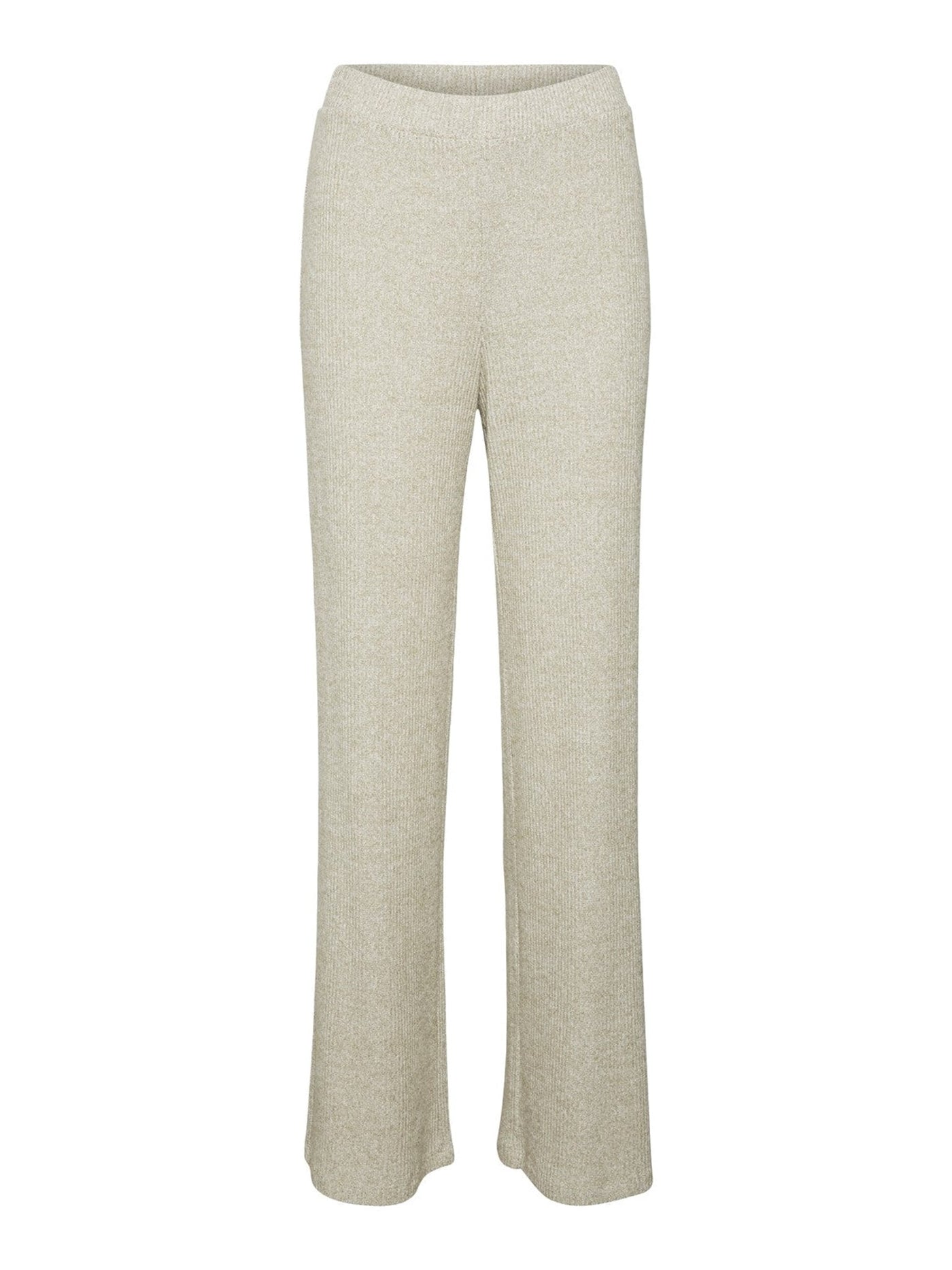 Tia Rib Wide Pants - Lizard Melange - Vero Moda - White