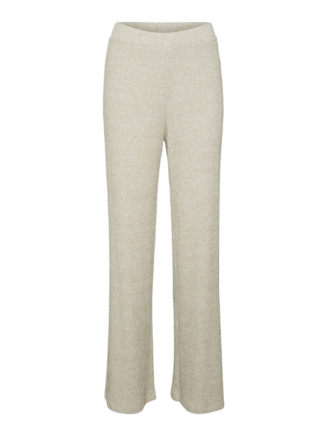 Tia Rib Wide Pants - Lizard Melange - Vero Moda - White