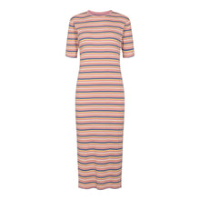 Load image into Gallery viewer, Roberta Dress - Rose Stripe - Liberté - Red 2
