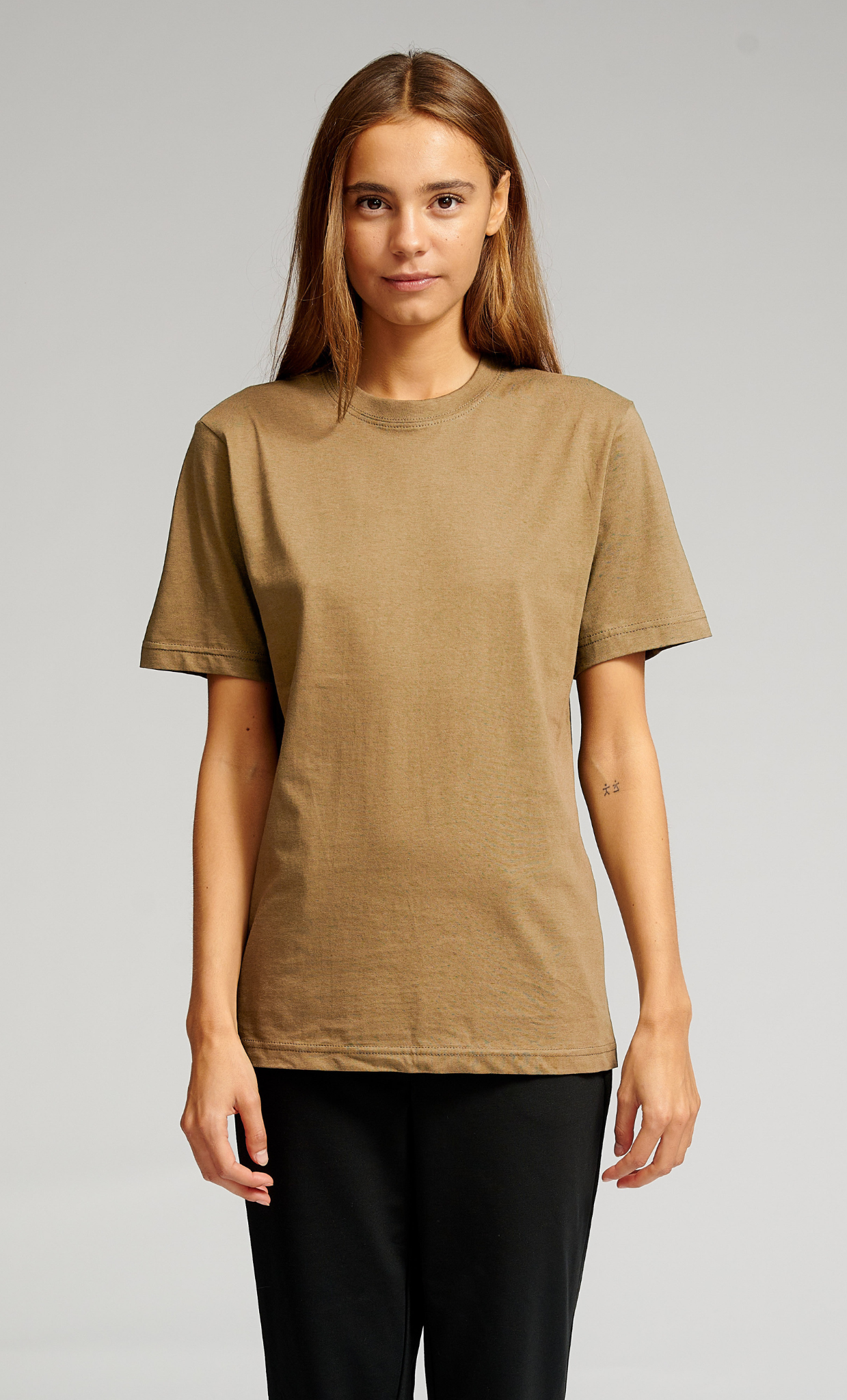 Oversized T-shirt - Khaki - TeeShoppen - Khaki