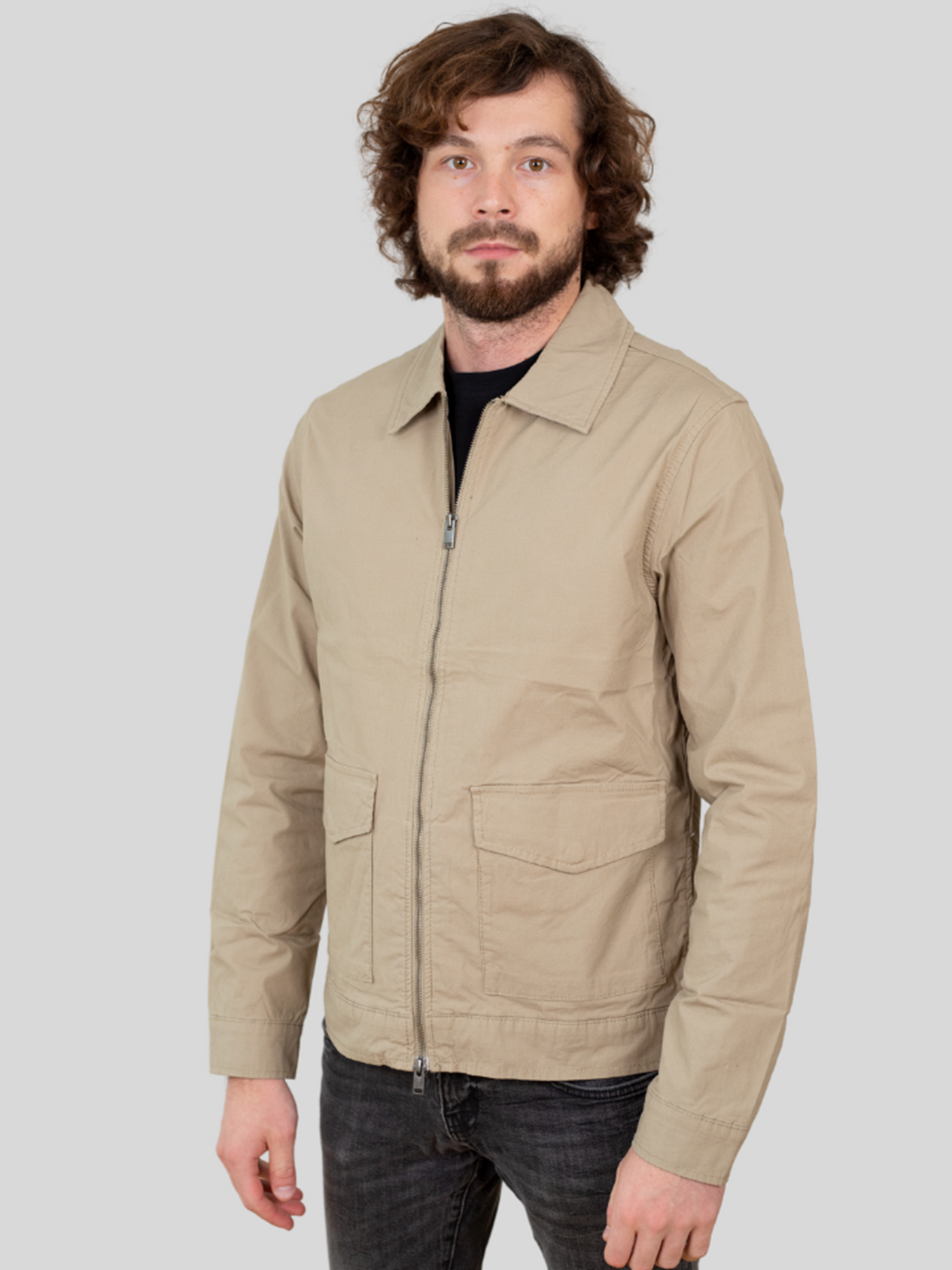 Travis Zip Jacket - Tree House - Selected Homme - Khaki 2