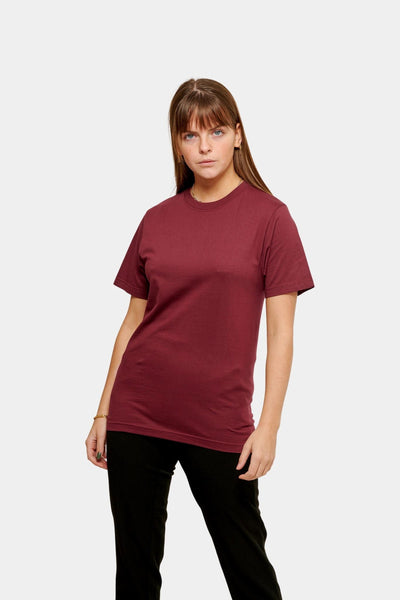 Oversized t-shirt - Burgundy - TeeShoppen - Red 3