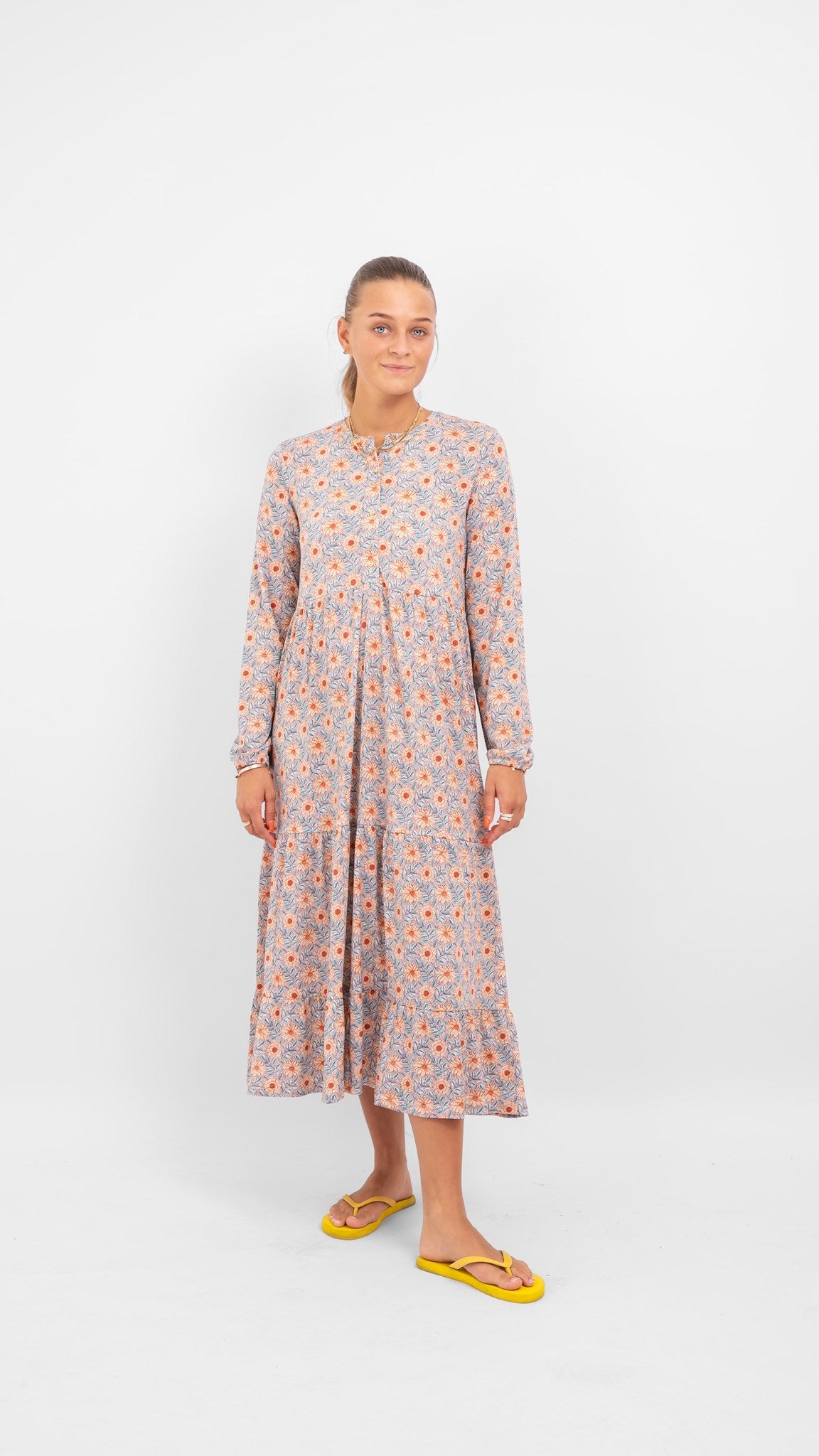 Julia flowered dress - Blue - Amis de Copenhague - White