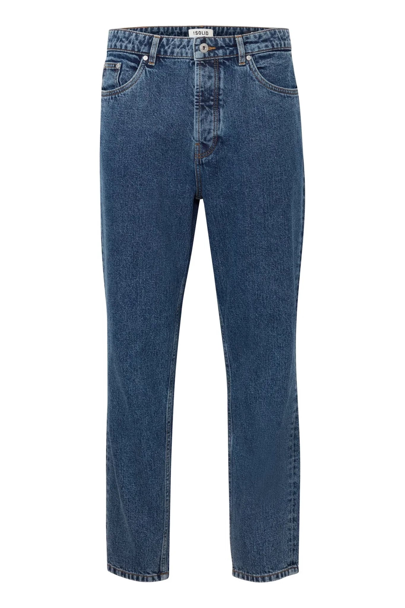 Dylan Dad Fit Jeans - Dark Blue Denim - Solid - Blue