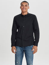 Charger l&#39;image dans la galerie, Poplin Long Sleeve Shirt - Black - Only &amp; Sons - Black
