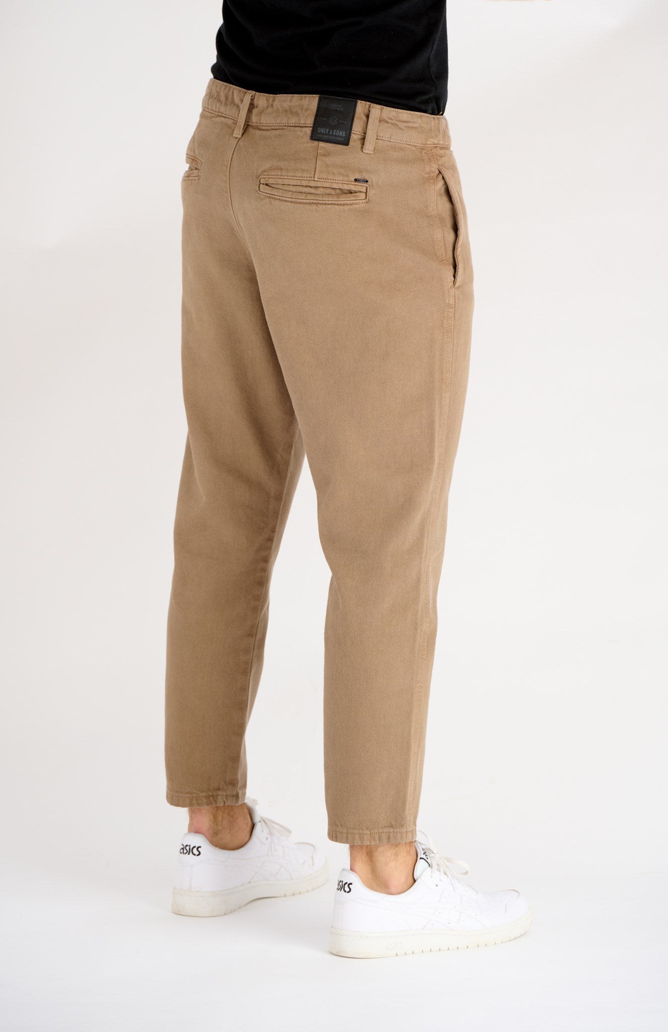 Avi Beam Chino Twill Pants - Shitake - Only & Sons - Khaki 3