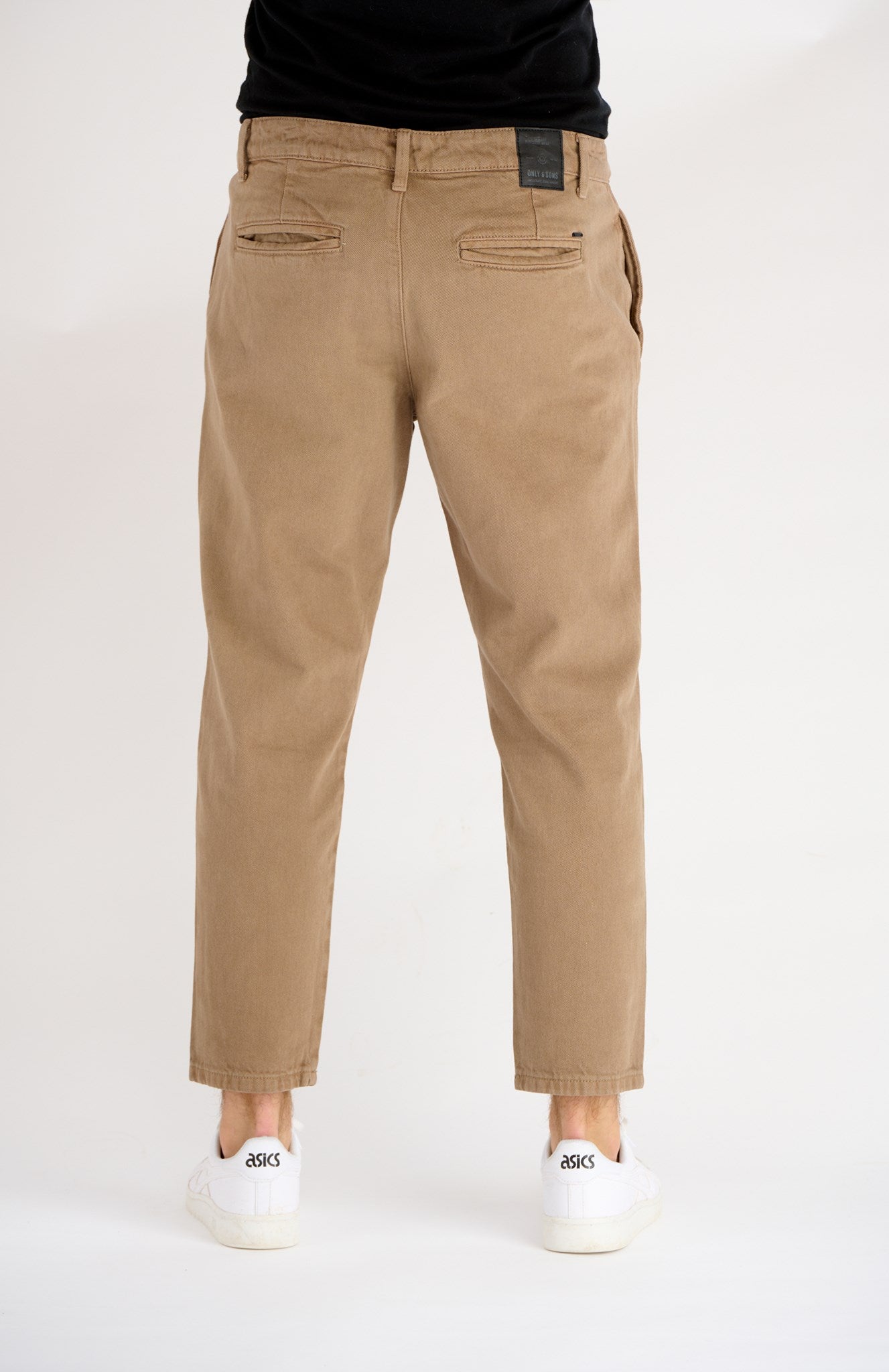 Avi Beam Chino Twill Pants - Shitake - Only & Sons - Khaki 4