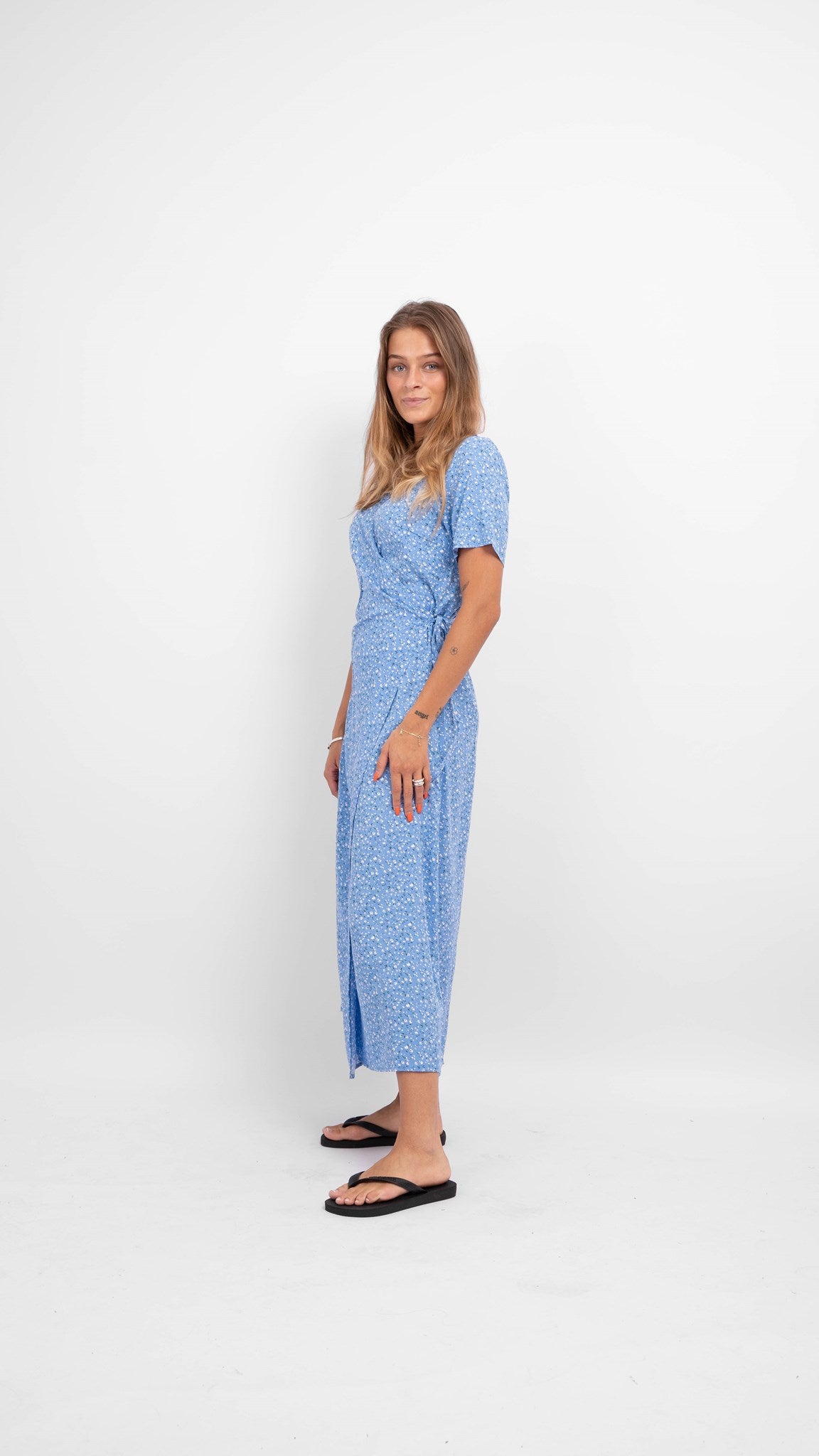 Ema Elise Wrap Dress - Marina - Object - Blue 4