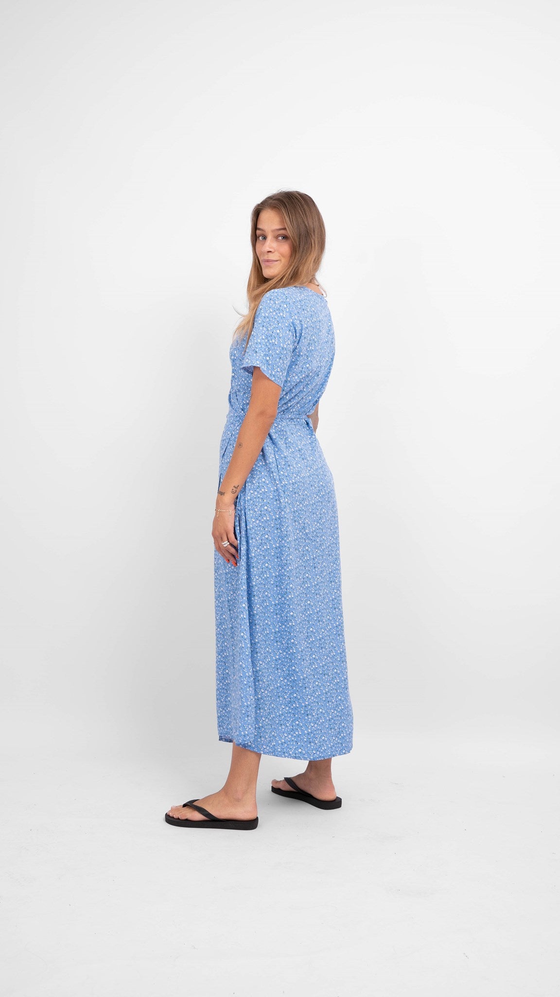 Ema Elise Wrap Dress - Marina - Object - Blue 3