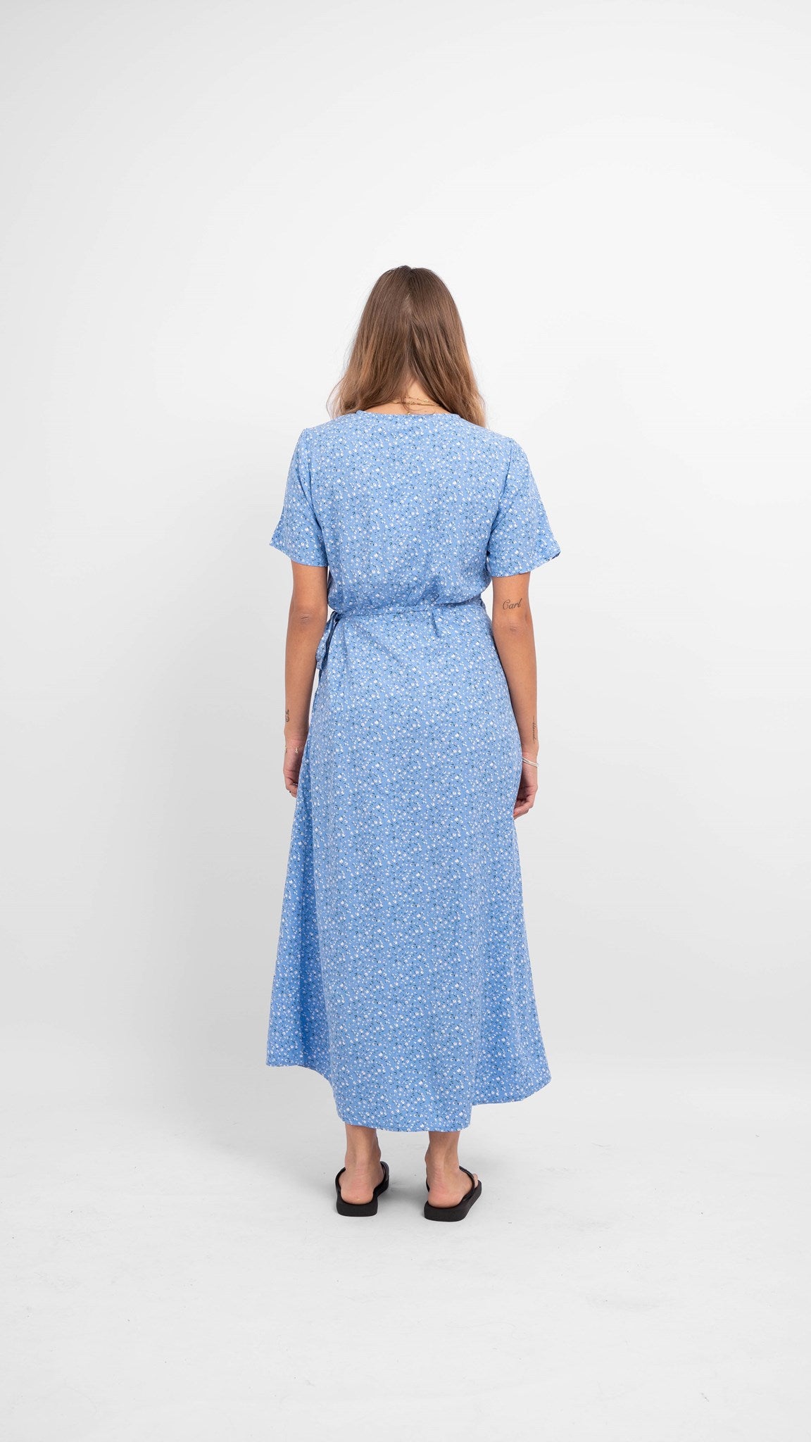 Ema Elise Wrap Dress - Marina - Object - Blue 2