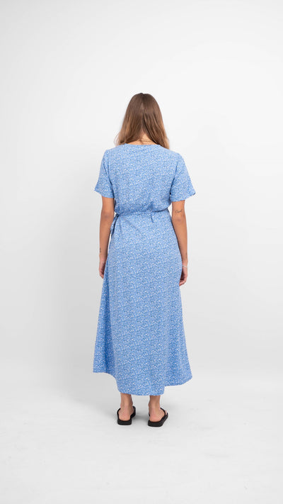 Ema Elise Wrap Dress - Marina - Object - Blue 2