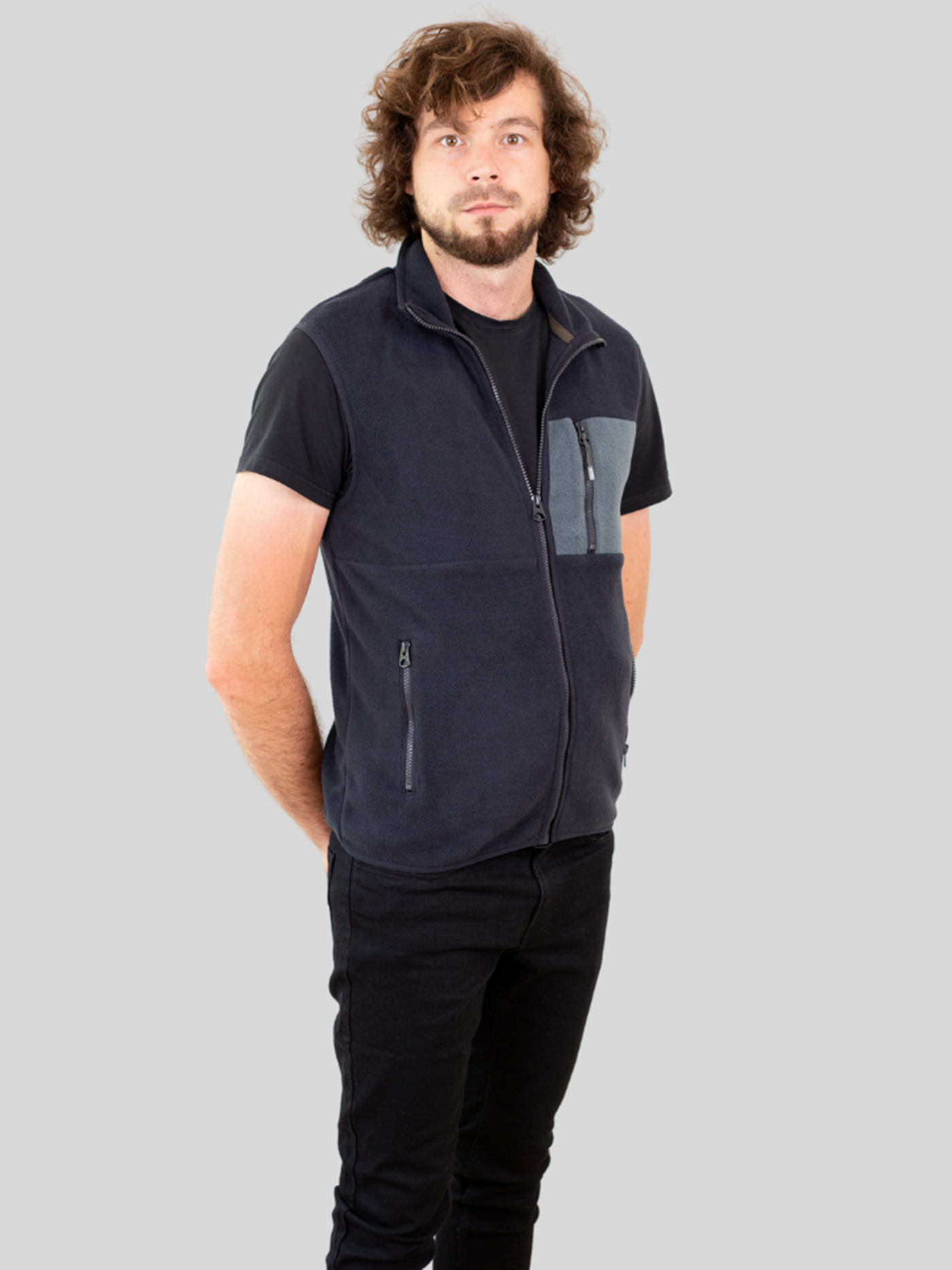 Davis Fleece Vest - Dark Navy - Only & Sons - Blue 2