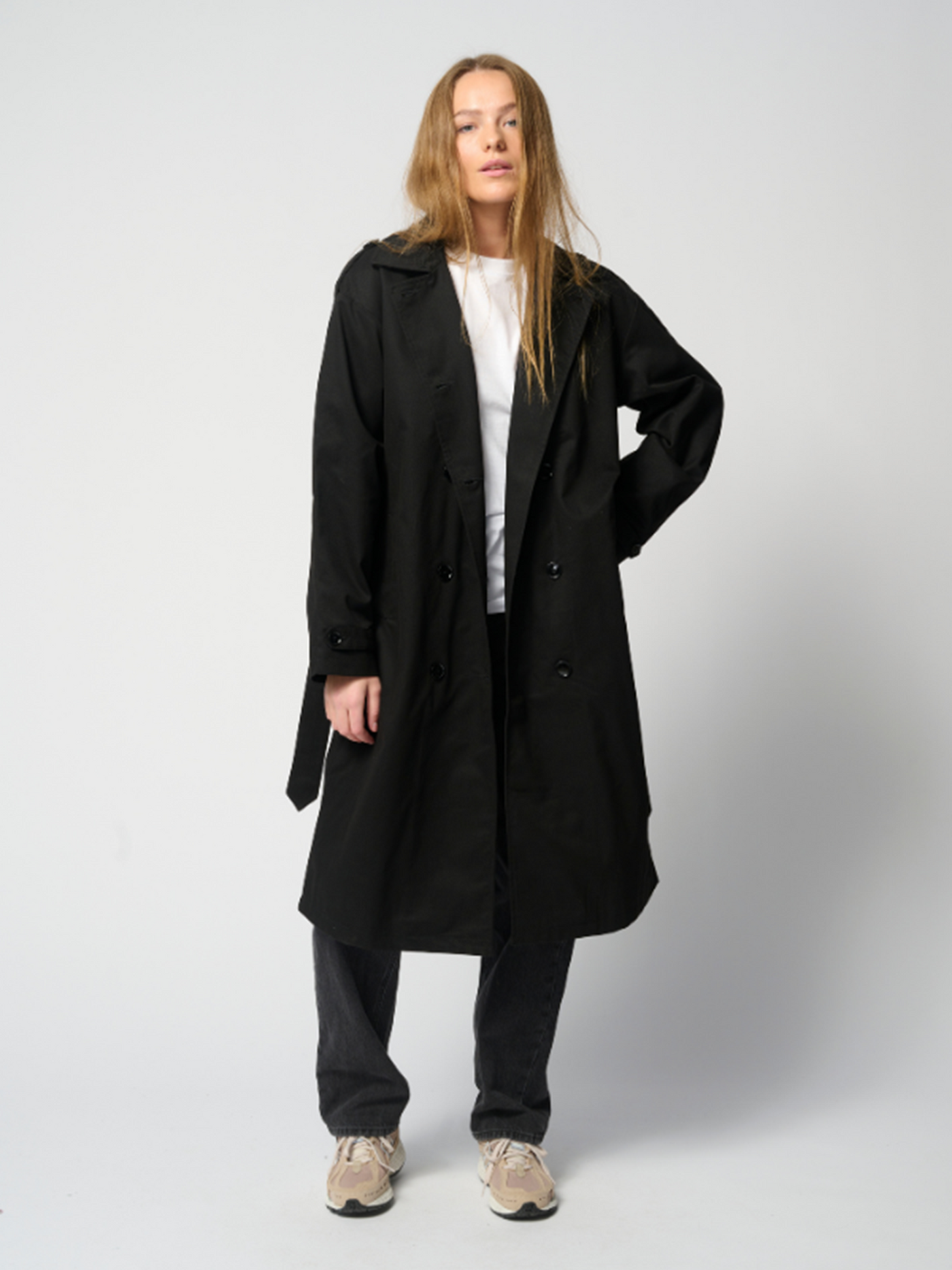 Linea trenchcoat - Sort - TeeShoppen - Black 12