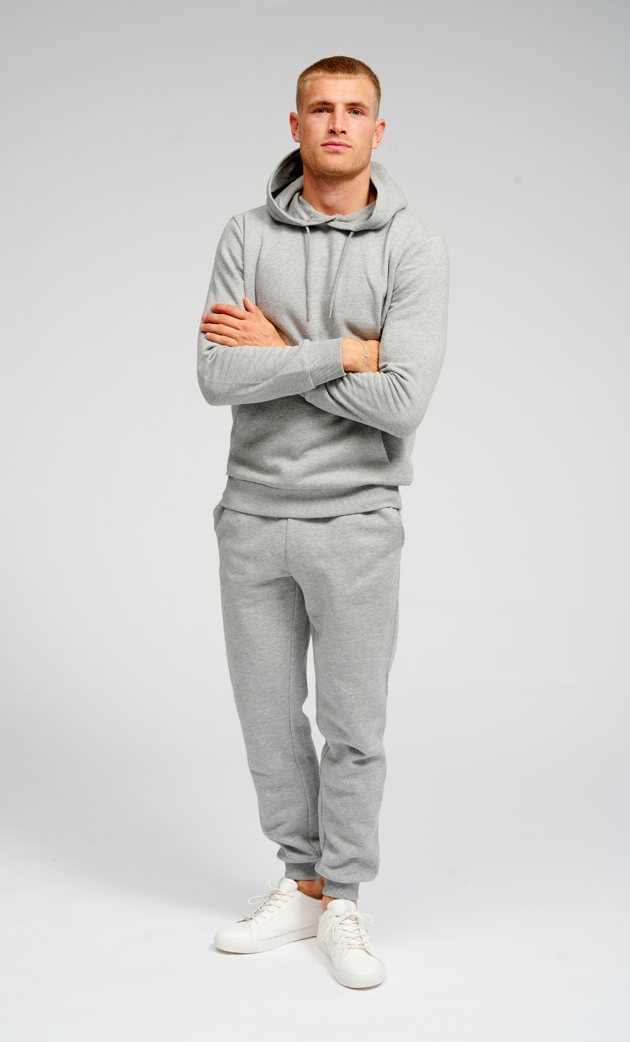 Basic SweatSuit (Light Gray Melange) - Pakketdeal