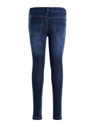 Superbløde Jeggings - Dark Blue Denim - Name It - White 2