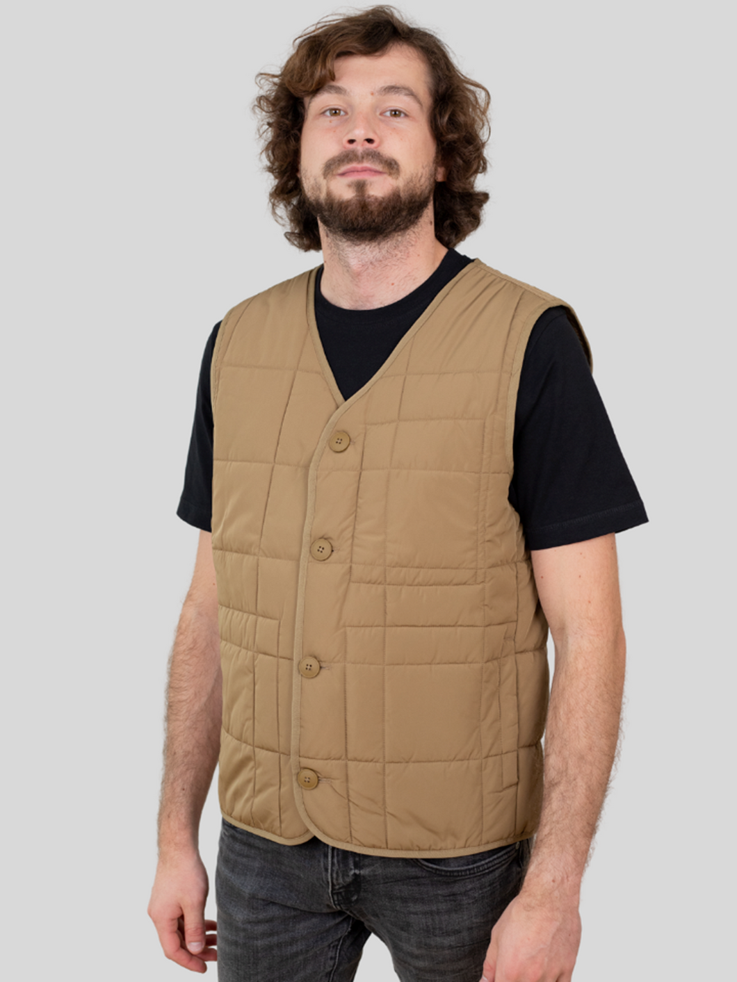 Rocco Quilted Vest - Khaki - Jack & Jones - Khaki