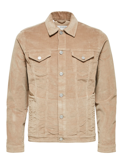 Jeppe Corduroy Jacket - Greige - Selected Homme - Khaki 4