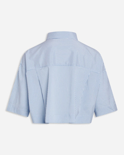 Cropped shirt - Blue - Sisters Point - White 2