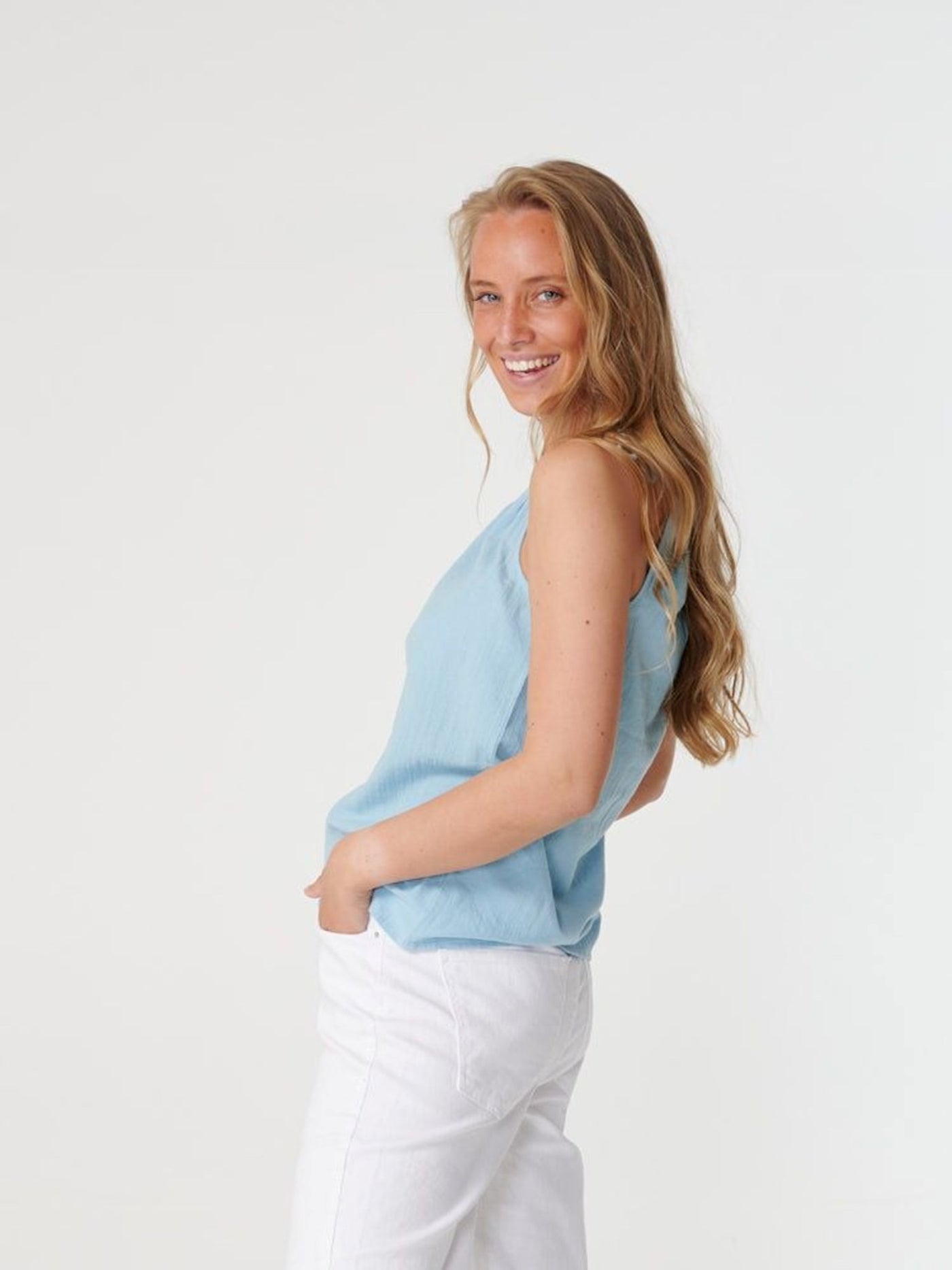 Classic top - Blue - PIECES - Blue 2