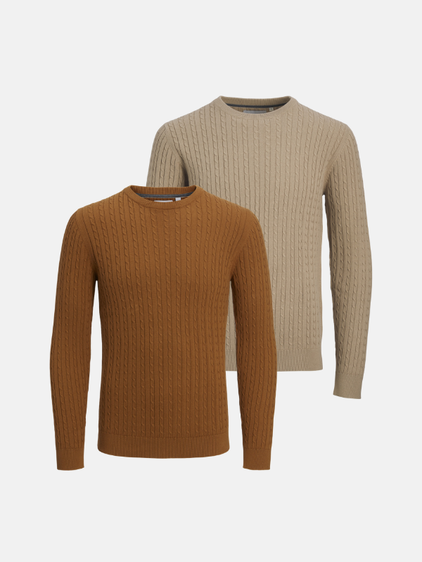 Cable Knit Crewneck - Package Deal (2 pcs)