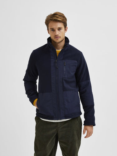 Nohr Fleece Jacket - Dark Navy - Selected Homme - Blue