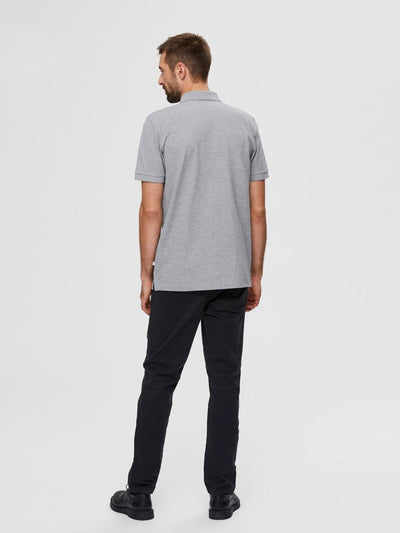 Organic polo shirt - Gray - Selected Homme - Grey 2