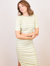 Load image into Gallery viewer, Roberta Dress - Mint Stripe - Liberté - Yellow
