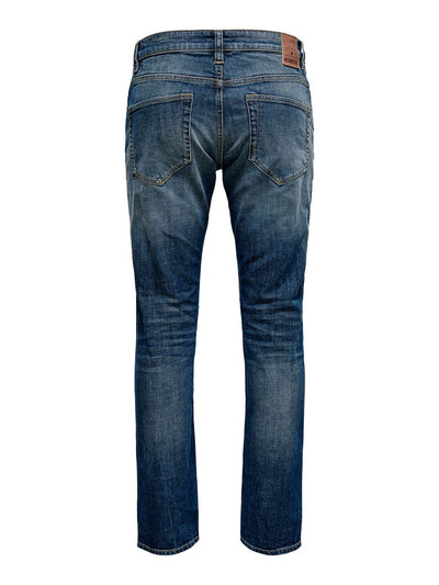 Weft Washed Jeans - Blue Denim - Only & Sons - Blue 2