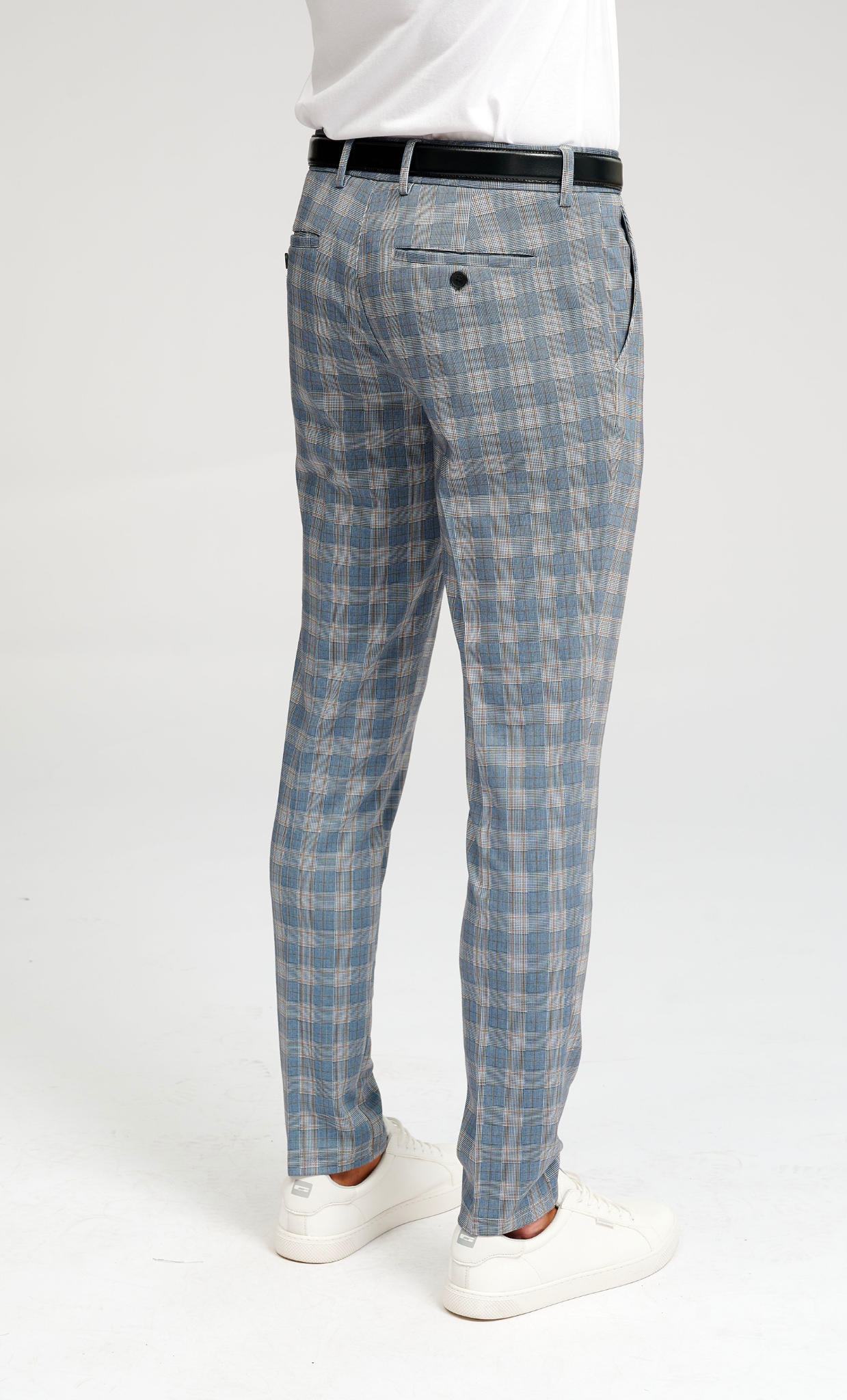 De Originale Performance Pants - Blå Ternet (Limited) - TeeShoppen - Blue 3