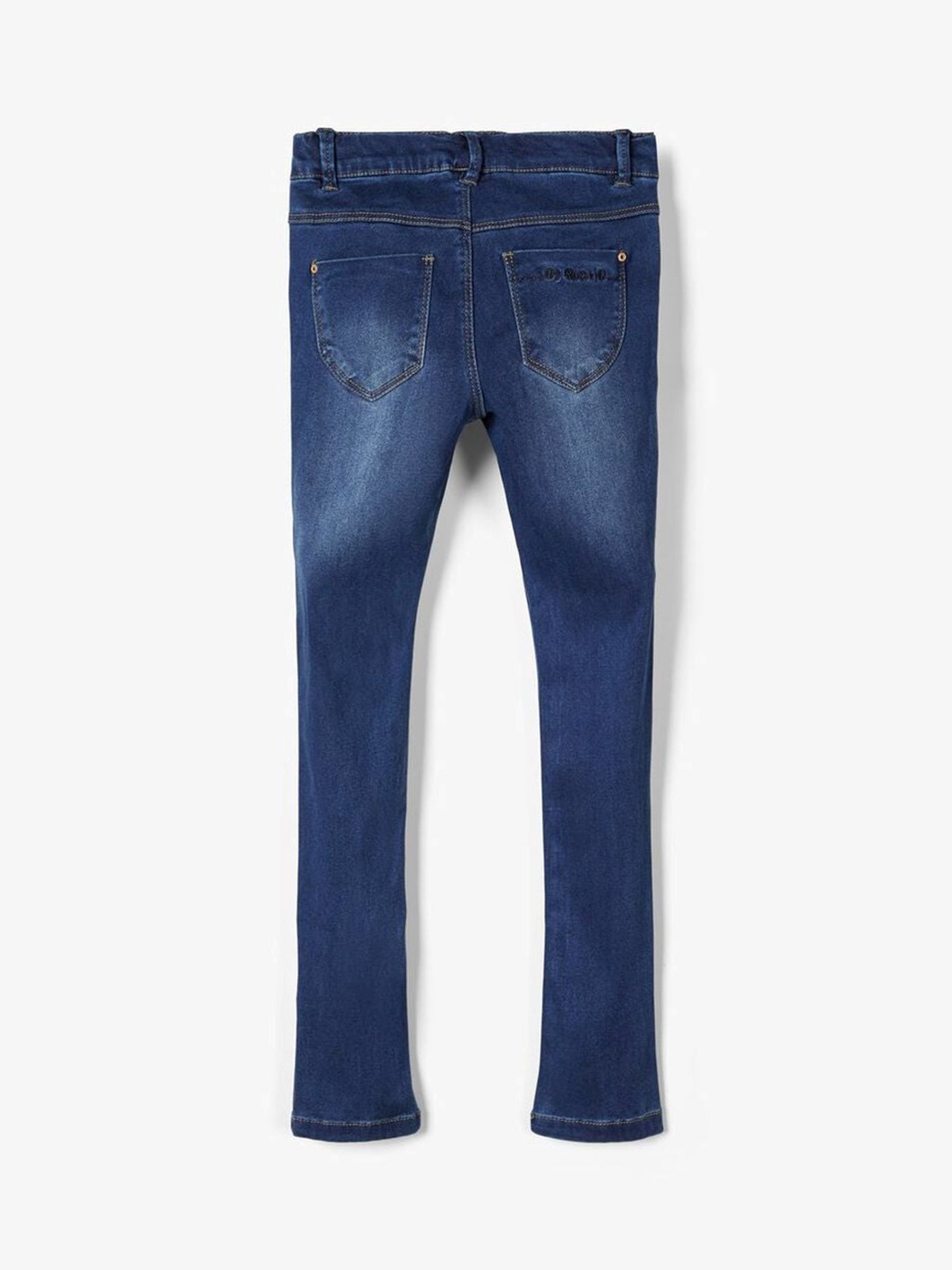 Superbløde Jeggings - Dark Blue Denim - Name It - White 3