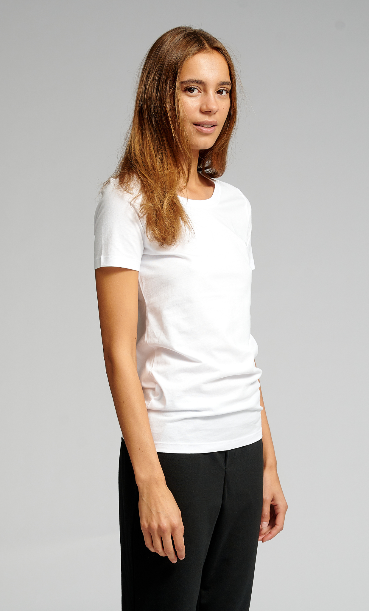 Fitted T-shirt - White - TeeShoppen - White 2