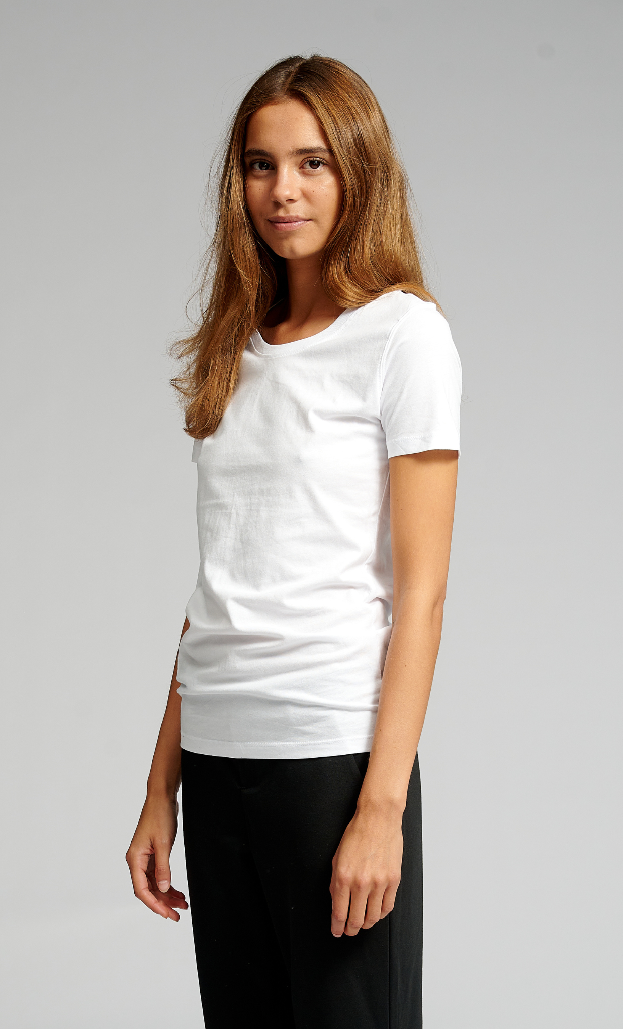 Fitted T-shirt - White - TeeShoppen - White 3