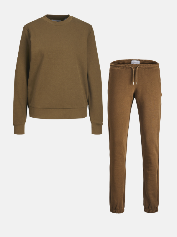 Basic SweatSuit (Brown) - Pakketdeal (vrouwen)