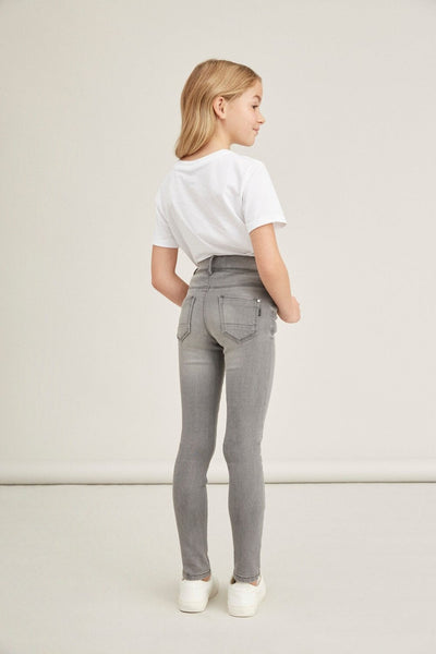 Skinny fit Jeans in organic cotton - Gray denim - Name It - Grey 5