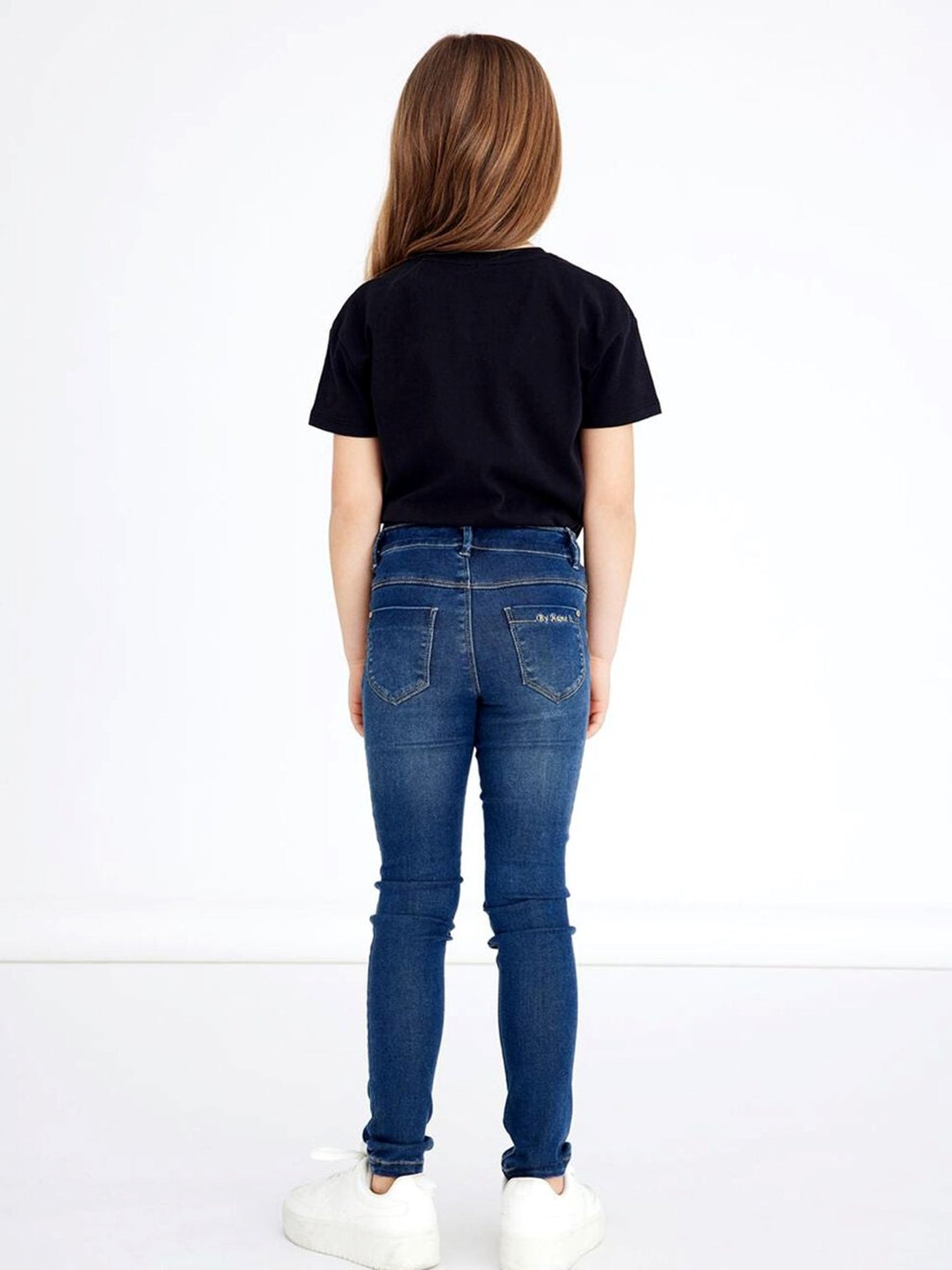 Superbløde Jeggings - Dark Blue Denim - Name It - White 4