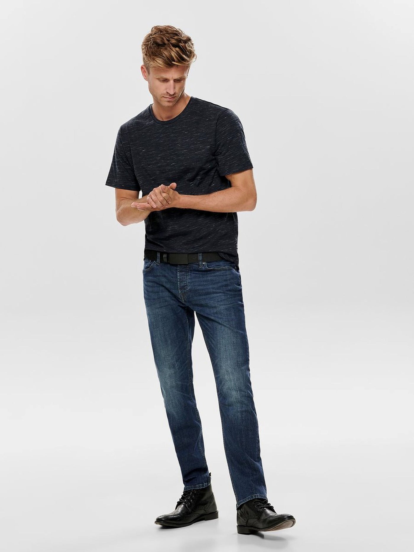 Weft Washed Jeans - Blue Denim - Only & Sons - Blue 3