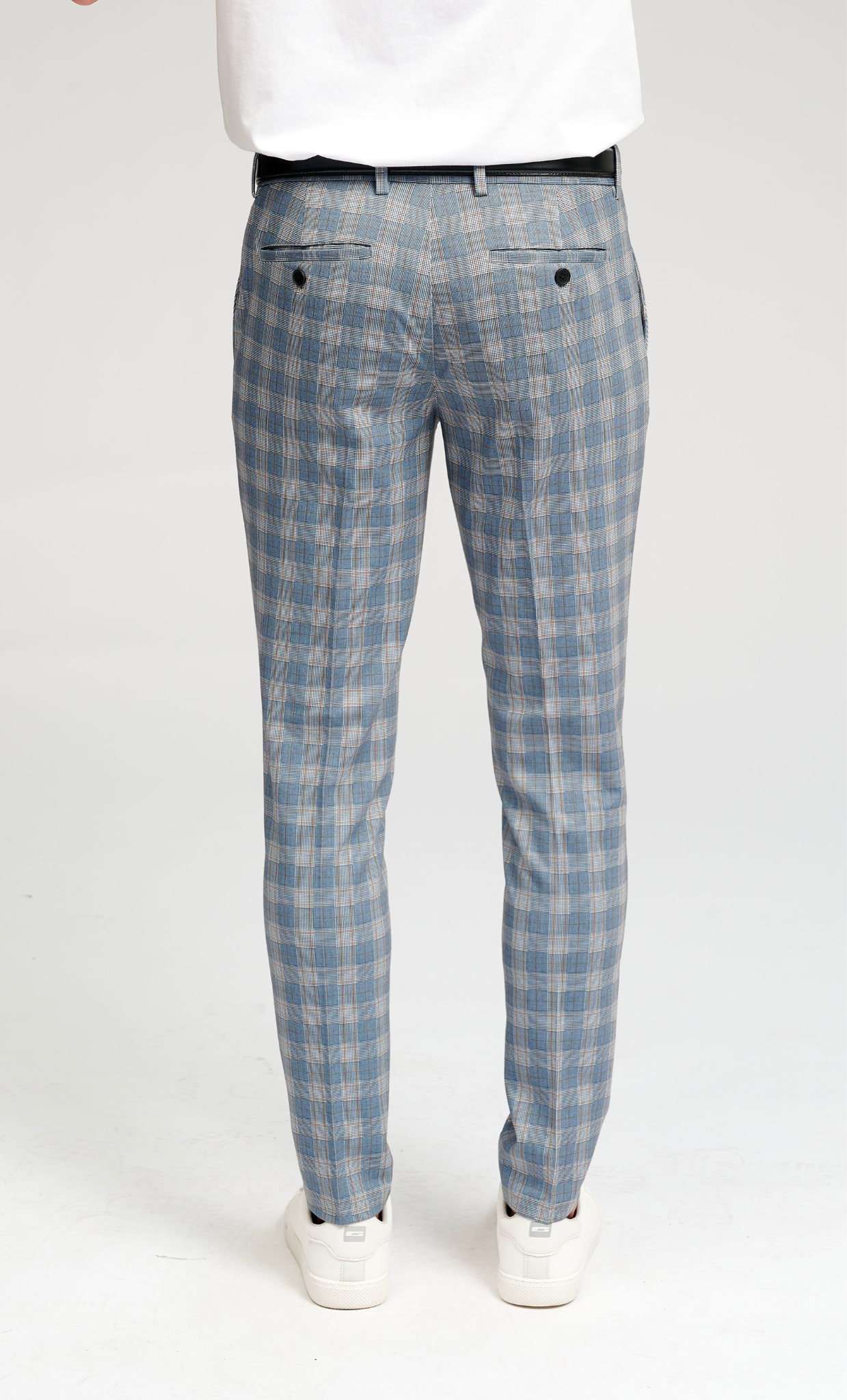 De Originale Performance Pants - Blå Ternet (Limited) - TeeShoppen - Blue 4