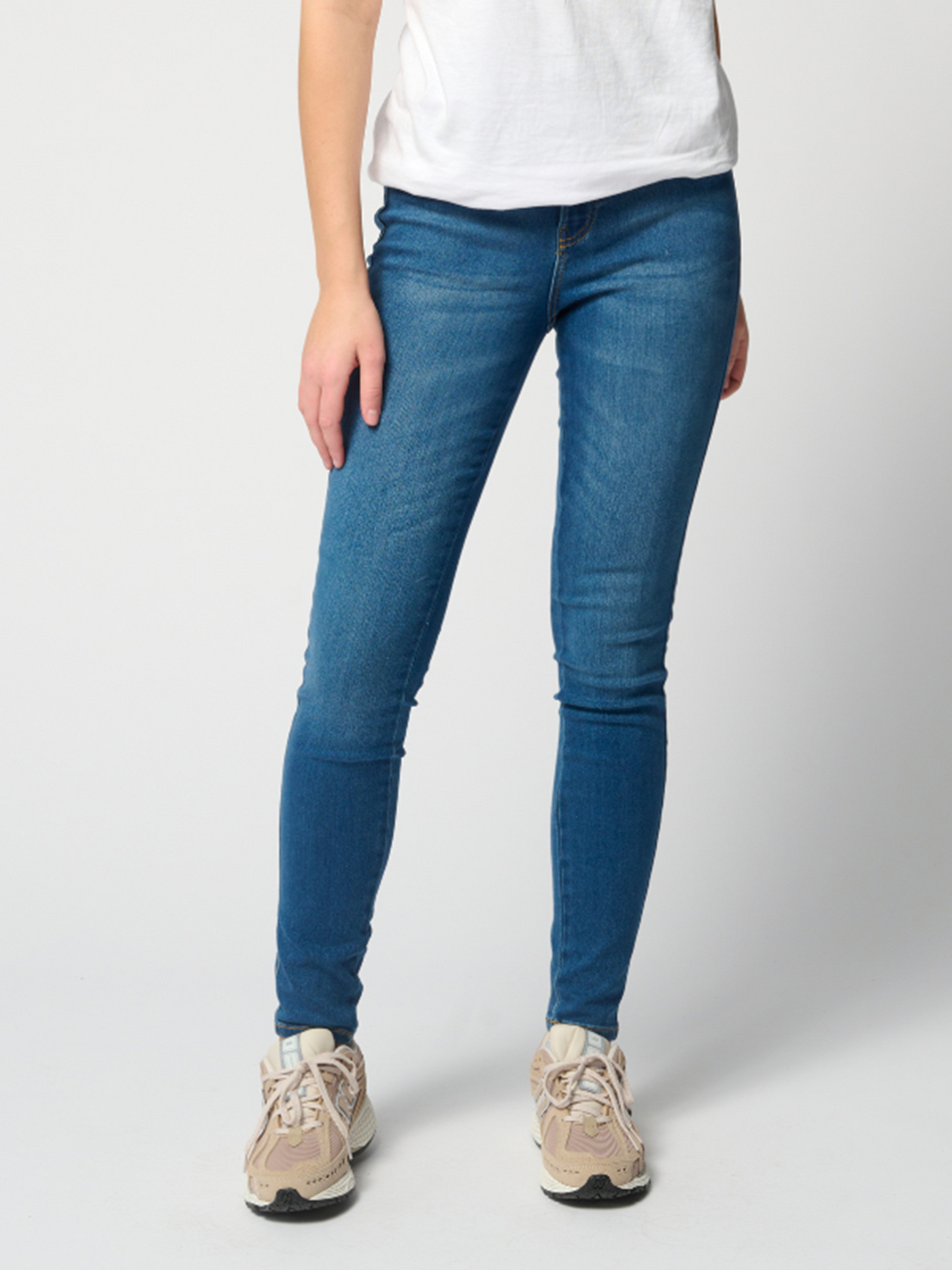 The Original Performance Skinny Jeans - Medium Blue Denim - TeeShoppen - Blue